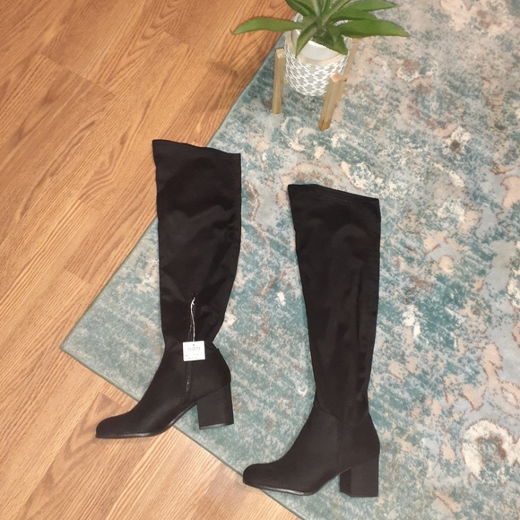 Shoes - Black over the knee boots 8.5
